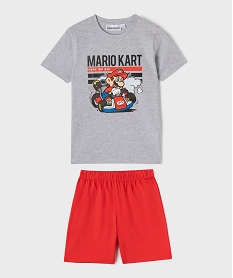 GEMO Pyjashort bicolore avec motif Super Mario garçon - MarioKart Gris