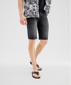 GEMO Bermuda en jean straight homme noir standard
