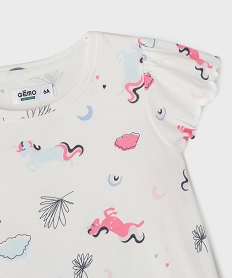 chemise de nuit a motifs licornes fille blancL002801_2