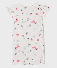 chemise de nuit a motifs licornes fille blancL002801_3