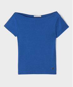 GEMO Tee-shirt manches courtes à col bateau fille - LuluCastagnette bleu standard