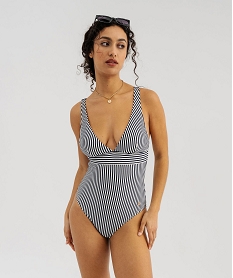 GEMO Maillot de bain 1 pièce à bretelles multipositions femme - LuluCastagnette Bleu