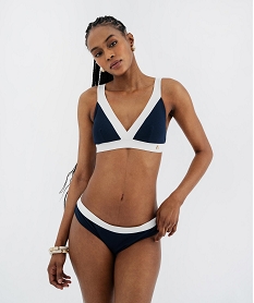 bas de maillot forme culotte en maille gaufree femme - lulucastagnette bleuL010801_3