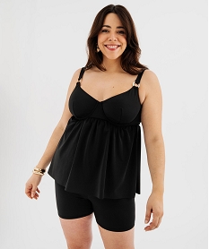 GEMO Maillot de bain 2 pièces tankini à armatures femme grande taille noir standard