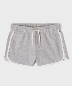 GEMO Short en maille French Terry avec taille ajustable fille Gris