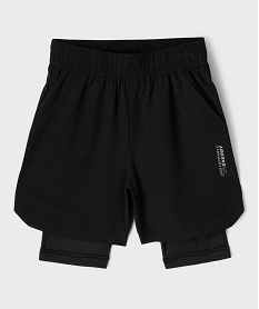 GEMO Short de sport avec cycliste intégré garçon noir standard