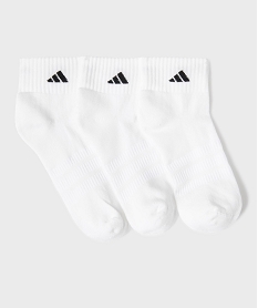 GEMO Chaussettes de sport tige basse en maille bouclette garçon - Adidas (lot de 3 paires) blanc standard