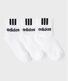 GEMO Chaussettes de sport mi-hautes épaisses garçon - Adidas (lot de 3) blanc standard