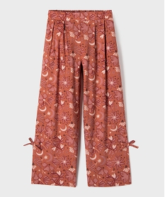 GEMO Pantalon fluide imprimé fille Brun