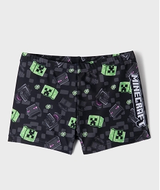 GEMO Shorty de bain imprimé garçon - Minecraft Noir