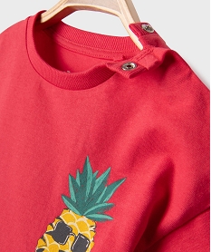 tee-shirt manches courtes en jersey de coton imprime devant et dos bebe garcon rougeL082101_2
