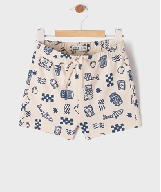GEMO Short en coton imprimé bébé garçon Beige