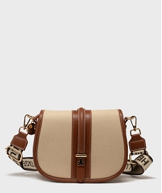 GEMO Sac besace compact arrondi à large bandoulière femme - LuluCastagnette Beige