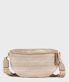 GEMO Sac banane à bandoulière amovible femme Beige