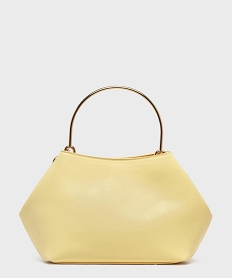 GEMO Sac à main graphique à anse métallique femme Jaune