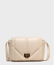 GEMO Sac besace compact et moelleux femme Beige