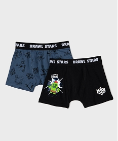 GEMO Boxer en coton stretch imprimé garçon - Brawl Stars (lot de 2) noir standard
