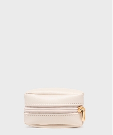 GEMO Porte-monnaie à double poche zippé femme blanc vif