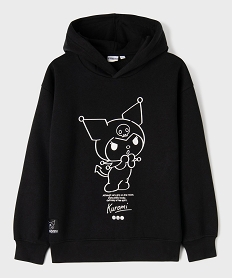 GEMO Sweat à capuche imprimé Kuromi fille noir standard