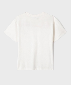 tee-shirt manches courtes en jersey de coton imprime graphique fille blanc standard tee-shirtsL100601_3
