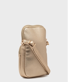 pochette en matiere metallisees et textile femme jaune porte-monnaie et portefeuillesL115101_2
