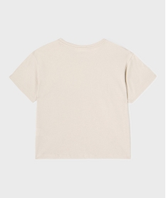 tee-shirt manches courtes oversize a motif stitch fille - disney beige standard tee-shirtsL116201_3