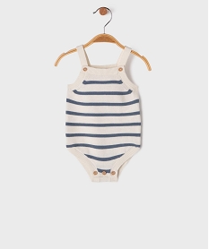 GEMO Combinaison rayée en maille bébé garçon Beige