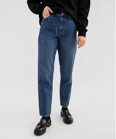 GEMO Jean Mom taille haute femme Bleu