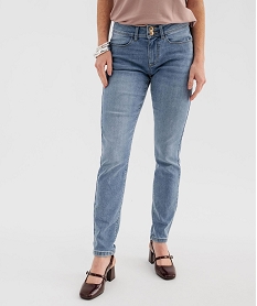 GEMO Jean skinny push-up taille normale femme Bleu