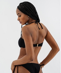 haut de maillot de bain bandeau avec bijou et mousses amovibles femme noir standardL125101_2