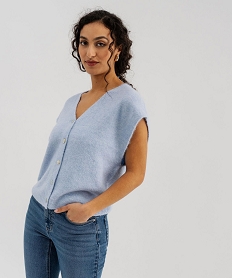 GEMO Gilet sans manches coupe oversize femme Bleu