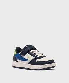 baskets basses a scratch avec empiecements colores garcon - fila bleu basketsL132701_2