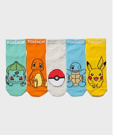 GEMO Chaussettes ultra courtes imprimées garçon - Pokémon (lot de 5 paires) jaune standard