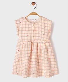 GEMO Robe sans manches imprimée bébé fille Orange