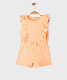 GEMO Combishort avec volants sur le buste bébé fille Orange
