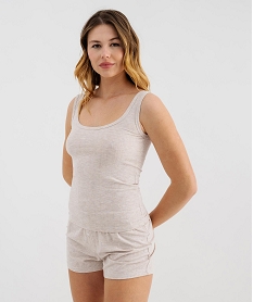 GEMO Haut de pyjama débardeur en viscose femme Beige