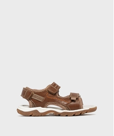 GEMO Sandales sport à scratch garçon marron standard