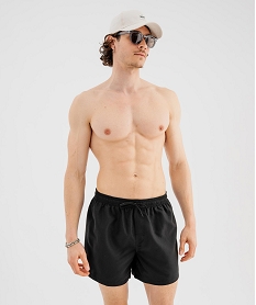 GEMO Short de bain uni à taille élastiquée homme noir standard