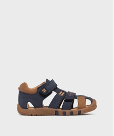 GEMO Sandales à bout fermée et scratch garçon - Hobiz bleu standard
