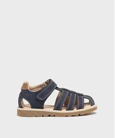 GEMO Sandales à scratch avec talon et bout fermés garçon - Buggy Shoes Bleu
