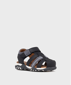 sandales a brides bi-matieres garcon - buggy bleuL153201_2