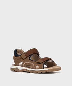 sandales a double scratch garcon - 5 miles marron standardL155501_2