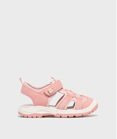 GEMO Sandales à bout fermé fermeture scratch fille - Lovely Wings rose standard