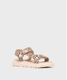 sandales sportswear motif leopard paillete fille - lovely wings beigeL161001_2