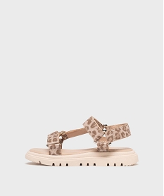 sandales sportswear motif leopard paillete fille - lovely wings beigeL161001_3