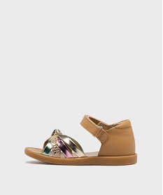 sandales metallisees a talon ferme fille - berlingot by pom dapi brunL161401_3