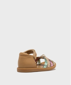 sandales metallisees a talon ferme fille - berlingot by pom dapi brunL161401_4