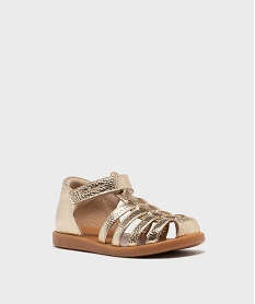 sandales metallisees a talon et bout fermes fille - berlingot by pom dapi doreL163401_2
