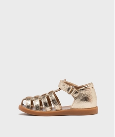 sandales metallisees a talon et bout fermes fille - berlingot by pom dapi doreL163401_3