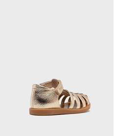 sandales metallisees a talon et bout fermes fille - berlingot by pom dapi doreL163401_4